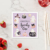 ワン不気味ハロウィーンガール1st誕生日パーティー スタンダードカクテルナプキン (インサイチュ)