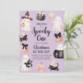 ワン不気味ハロウィーンガール1st誕生日パーティー 招待状 (スタンド正面)