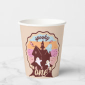 ワン不気味ハロウィーンファースト誕生日幽霊パーティー 紙コップ (正面)