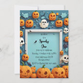 ワン不気味ハロウィーンファースト誕生日招待状 招待状 (正面)