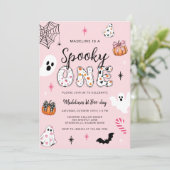 ワン不気味ハロウィーンファースト誕生日 招待状 (スタンド正面)