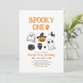 ワン不気味ハロウィーンファースト誕生日 招待状 (スタンド正面)