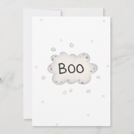 ワン不気味ハロウィーンファースト誕生日 招待状 (裏面)