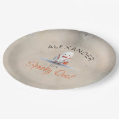 ワン不気味ハロウィーン初誕生日少年 ペーパープレート (アングル)