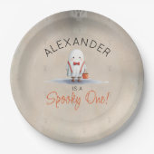 ワン不気味ハロウィーン初誕生日少年 ペーパープレート (正面)