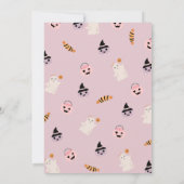 ワン不気味ハロウィーン幽霊ガール誕生日 招待状 (裏面)