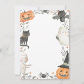 ワン不気味ハロウィーン幽霊1st誕生日招待状 招待状 (裏面)