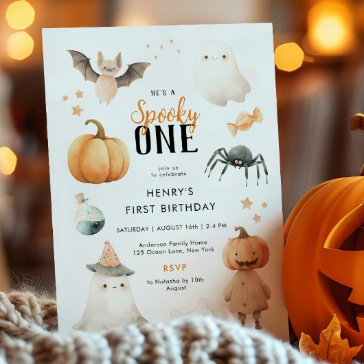 ワン不気味ハロウィーン誕生日招待状 招待状