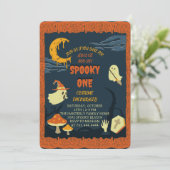 「ワン不気味ハロウィーン誕生日招待状 招待状 (スタンド正面)