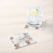 ワン不気味ハロウィーン誕生日紙コースター スクエアペーパーコースター (インサイチュ)