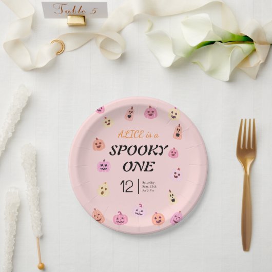 ワン不気味ハロウィーン誕生日 ペーパープレート (ウェディング)