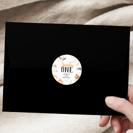 ワン不気味ハロウィーン誕生日 ラウンドシール