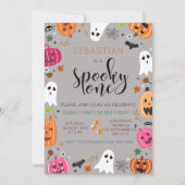 ワン不気味ハロウィーン誕生日 招待状 (正面)