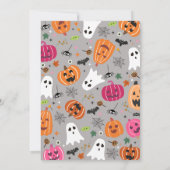 ワン不気味ハロウィーン誕生日 招待状 (裏面)