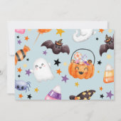 ワン不気味ハロウィーン誕生日 招待状 (裏面)