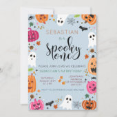 ワン不気味ハロウィーン誕生日 招待状 (正面)