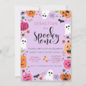 ワン不気味ハロウィーン誕生日 招待状 (正面)