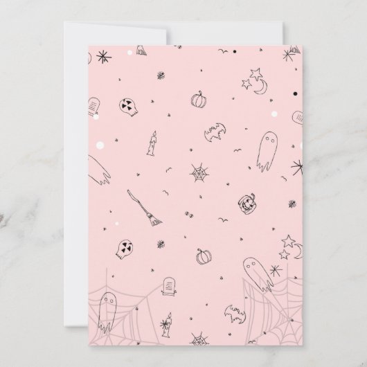 ワン不気味ハロウィーン誕生日 招待状 (裏面)