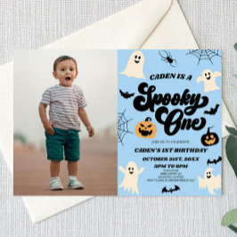 ワン不気味ハロウィーン1日写真誕生日パーティー 招待状
