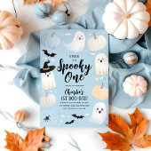 ワン不気味ハロウィーン1stバースデーボーイブルー幽霊 招待状