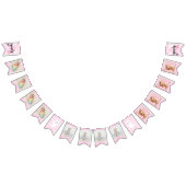 ワン不気味ピンクファースト誕生日 バンティングフラッグ (全)