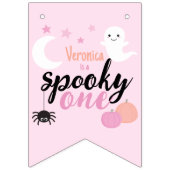 ワン不気味ピンクファースト誕生日 バンティングフラッグ (第1の旗)