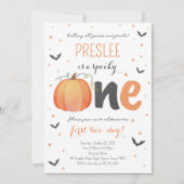 ワン不気味ファースト誕生日ハロウィーン招待状 招待状 (正面)