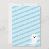 ワン不気味ブルーファースト誕生日招待状 招待状 (裏面)