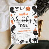 ワン不気味ボーイHalloween 1st誕生日 招待状