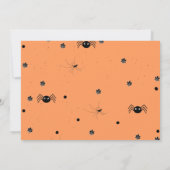 ワン不気味レトログロビハロウィンファースト誕生日 招待状 (裏面)