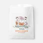 ワン不気味レトロ幽霊ハロウィーン誕生日パーティー フェイバーバッグ (正面)