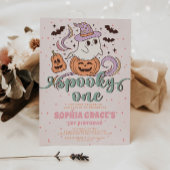 ワン不気味レトロ幽霊ハロウィーン誕生日パーティー 招待状