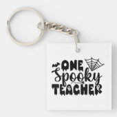 ワン不気味先生面白いハロウィーン キーホルダー (正面)