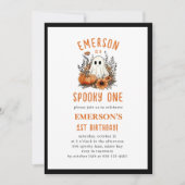 ワン不気味幽霊ハロウィーン誕生日パーティー 招待状 (正面)