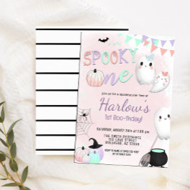 ワン不気味幽霊パステルハロウィーン1日の誕生日 招待状