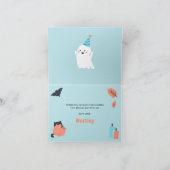 ワン不気味幽霊ボーイ1歳パーティー サンキューカード (内部)