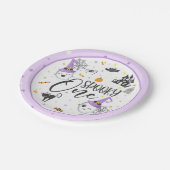 ワン不気味紙プレート – 紫 ペーパープレート (アングル)