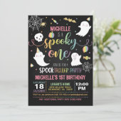 ワン不気味誕生日招待状 – ガール(Blk/Pastel) 招待状 (スタンド正面)