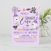 ワン不気味誕生日招待状 – 紫 招待状 (スタンド正面)