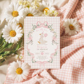 ワン名門私立校風のグースピ間抜けックボウガール1st誕生日 招待状