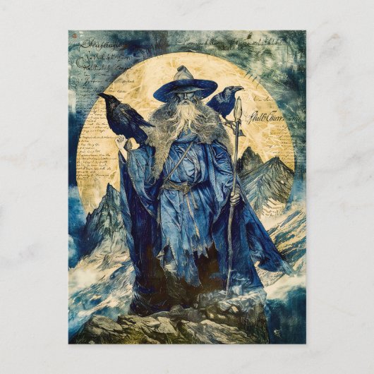 ワン目のオジンと2羽のカラス シーズンポストカード (正面)