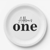ワン誕生日招待状 ペーパープレート (正面)