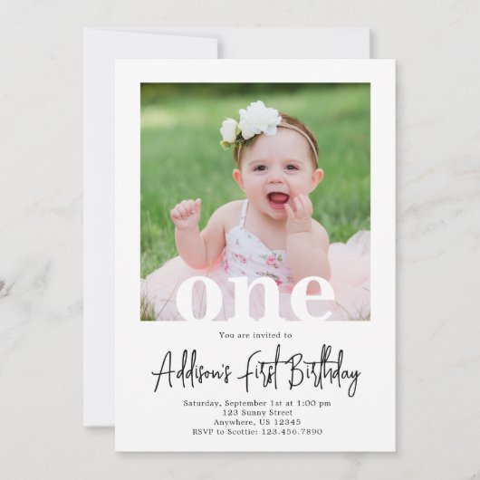 ワン誕生日招待状 招待状 (正面)