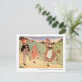 ワン足アップワン足ダウン子供部屋韻 ポストカード (スタンド正面)