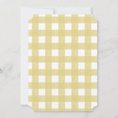 「ワン間抜けガチョウ」かわいい黄色い最初の誕生日パーティー 招待状 (裏面)