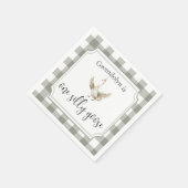 ワン間抜けグースかわいい子の誕生日パーティー スタンダードカクテルナプキン (角)