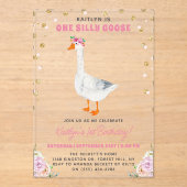 ワン間抜けグースガールズ1歳 アクリル招待状 (正面)