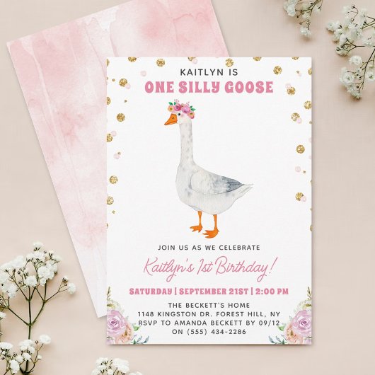 ワン間抜けグースガールズ1歳 招待状