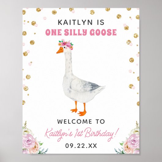 ワン間抜けグースガールズ1st誕生日パーティーへようこそ ポスター (正面)