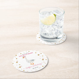 ワン間抜けグースガールズ1st誕生日パーティー ラウンドペーパーコースター